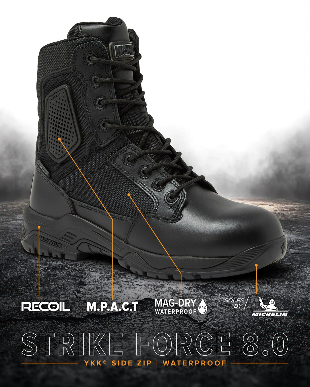 STRIKE FORCE 8" Boot SZ WP