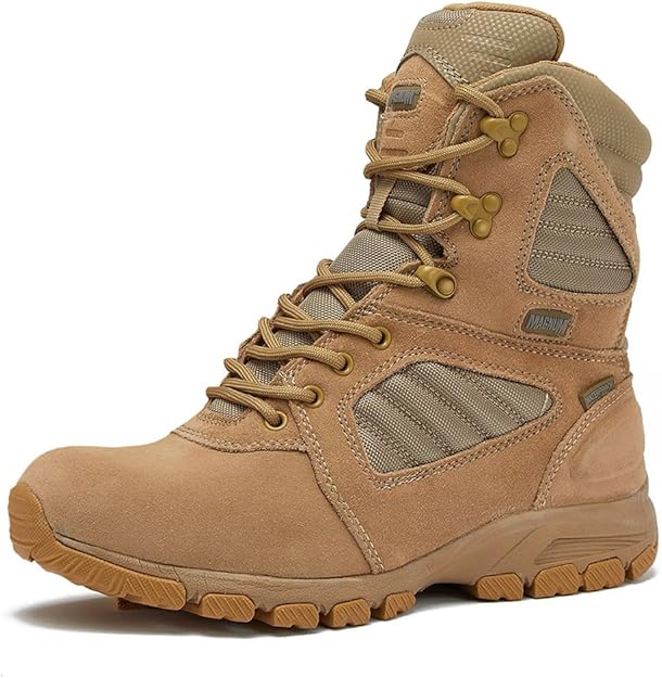 MAG STORM 8" Side Zip Waterproof Desert Military Tactical Boot